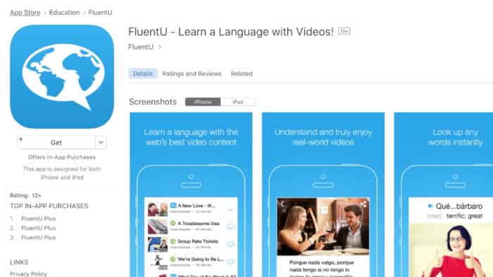 Aplikasi Bahasa Inggris FluentU