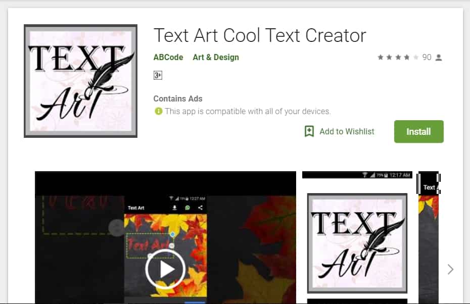 create art text online