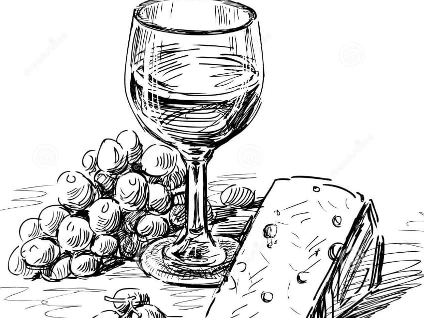 gambar sketsa makanan dan minuman - Thegorbalsla