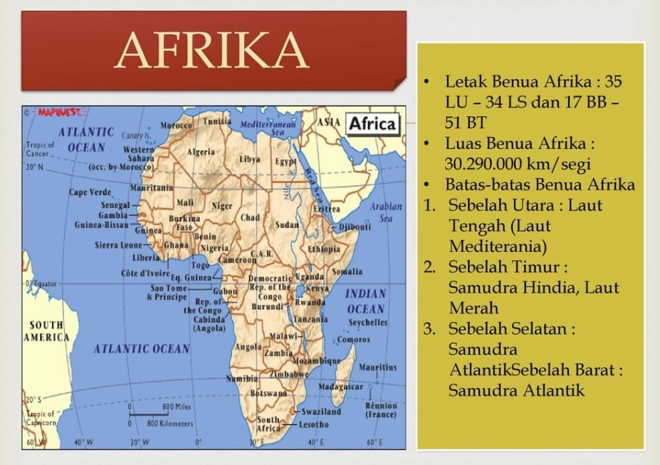 Antara benua eropa dan afrika dipisahkan oleh