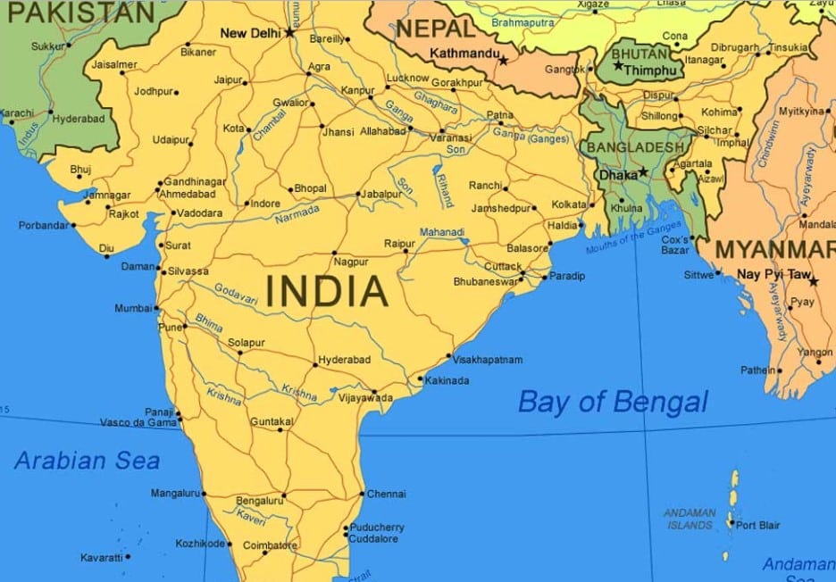 Gambar Peta India Thegorbalsla