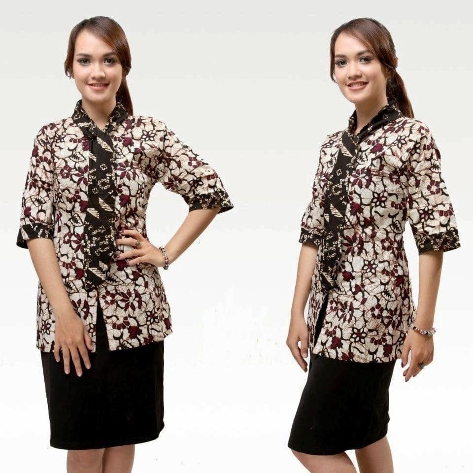 Model Atasan Batik Wanita / Model Baju Batik Atasan Rompi : Bisa Cod