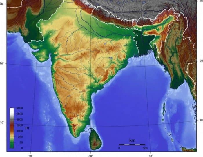 Peta India : Sejarah, Topografi, Kondisi Geografis