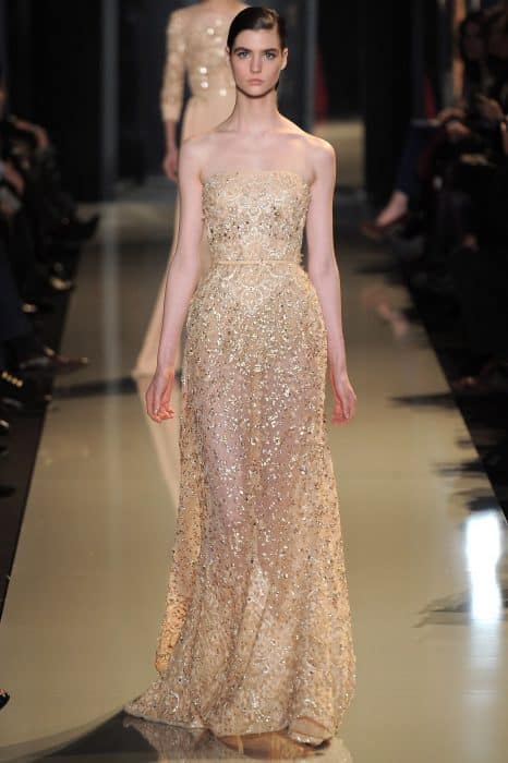 Amazing Gold Simple Gown