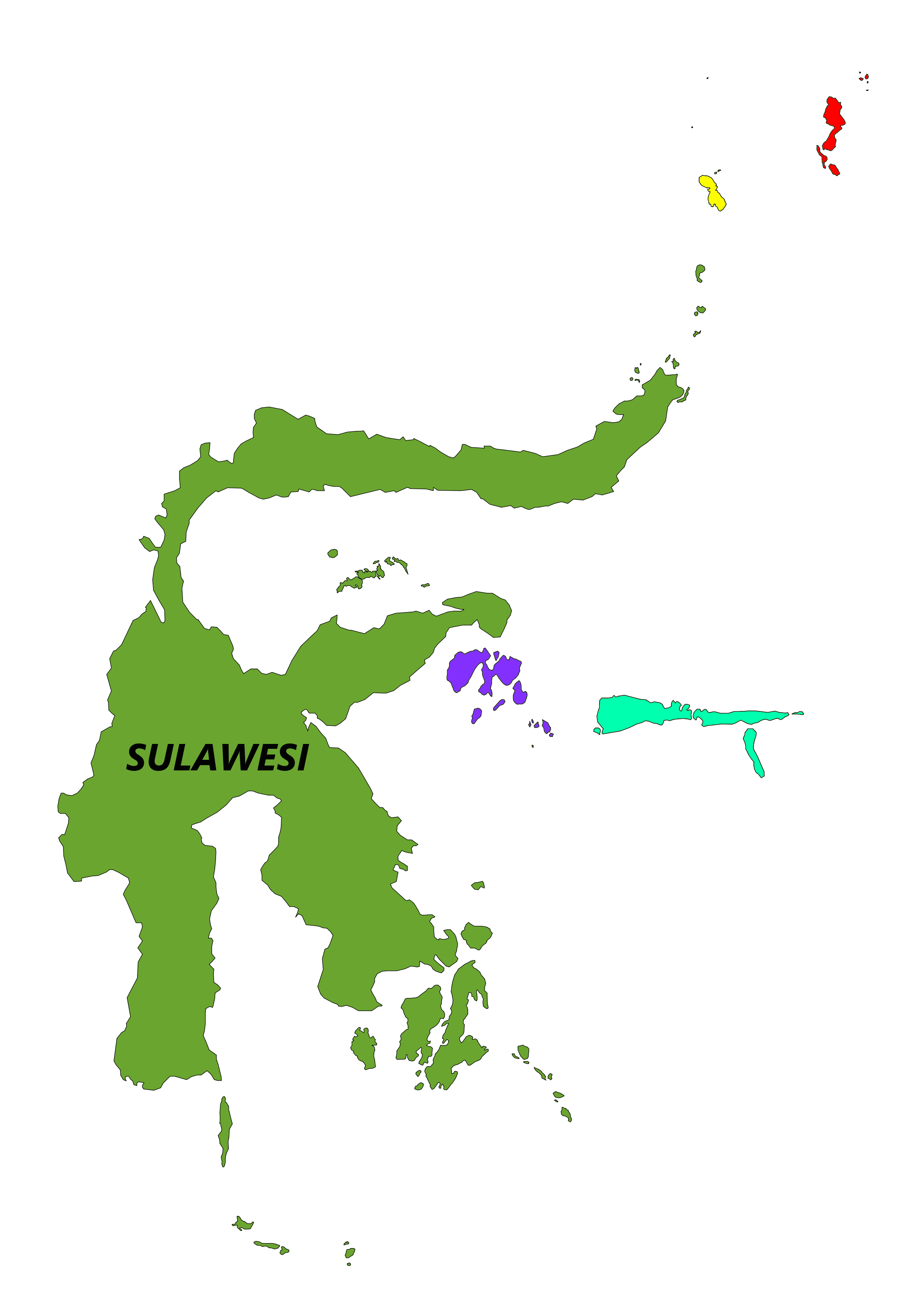 Gambar Peta Pulau Sulawesi  Thegorbalsla