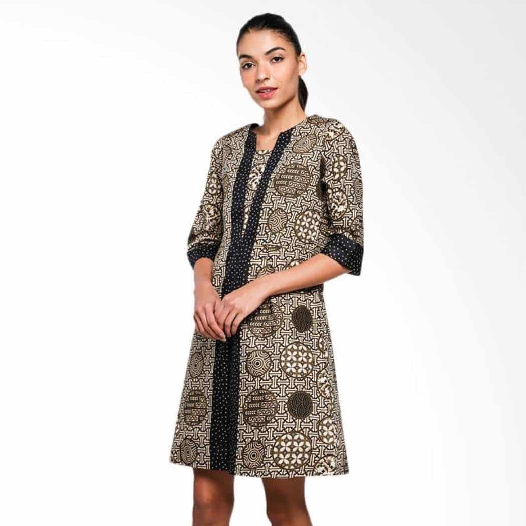  Model  Batik  Simple Dress  Kombinasi Thegorbalsla