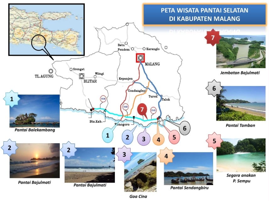 Peta Pantai Selatan Malang Thegorbalsla