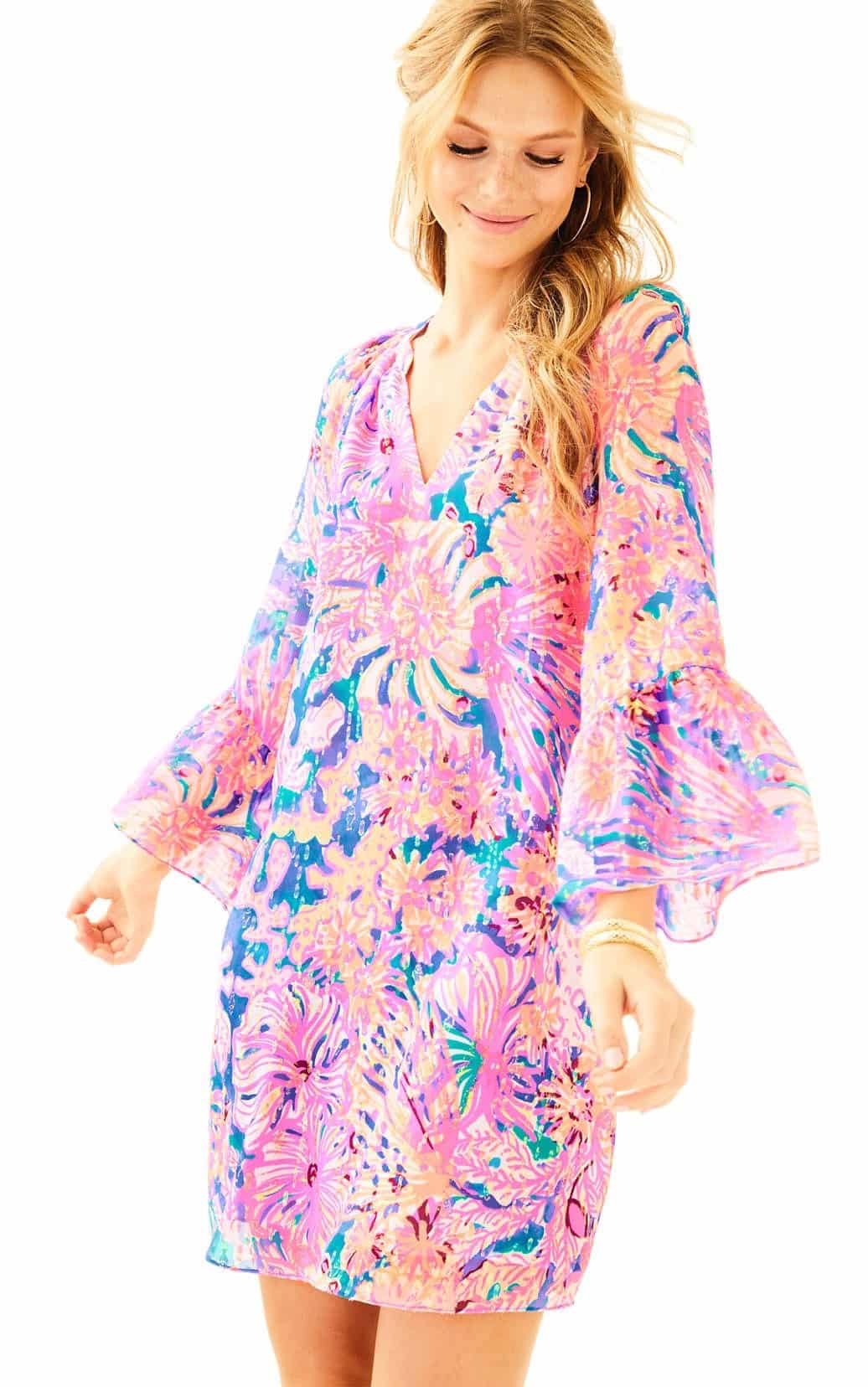 Elegan In Chiffon Floral Tunic Dress - Thegorbalsla
