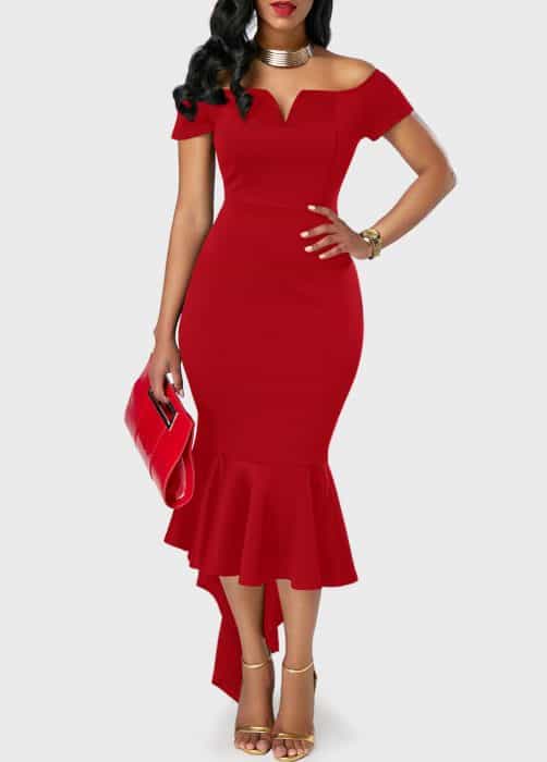 Model Dress Warna Merah