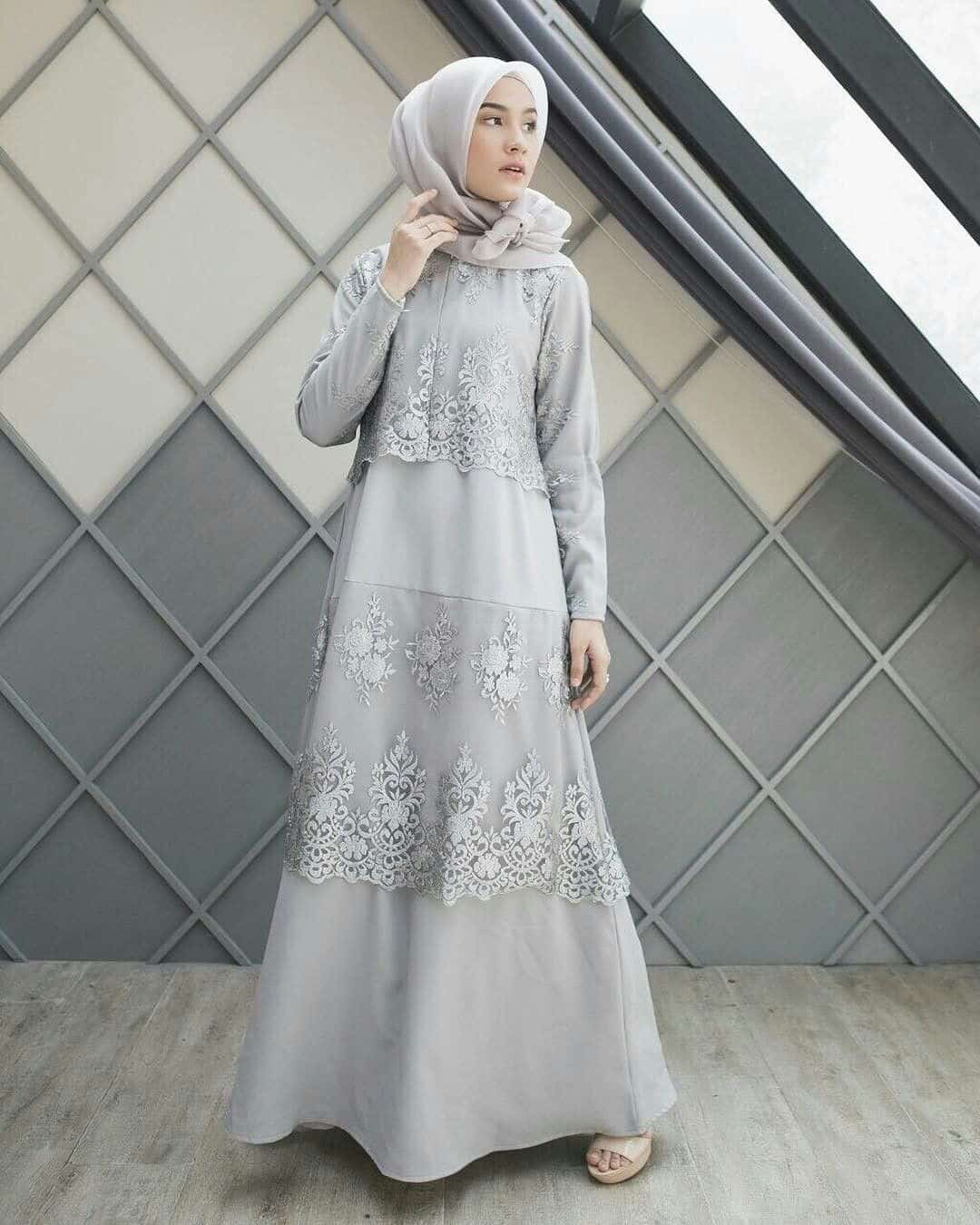 Model Gamis Brokat Busui Terbaru Thegorbalsla