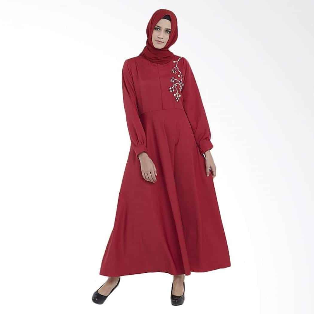 Model Gamis Merah Mencolok - Thegorbalsla