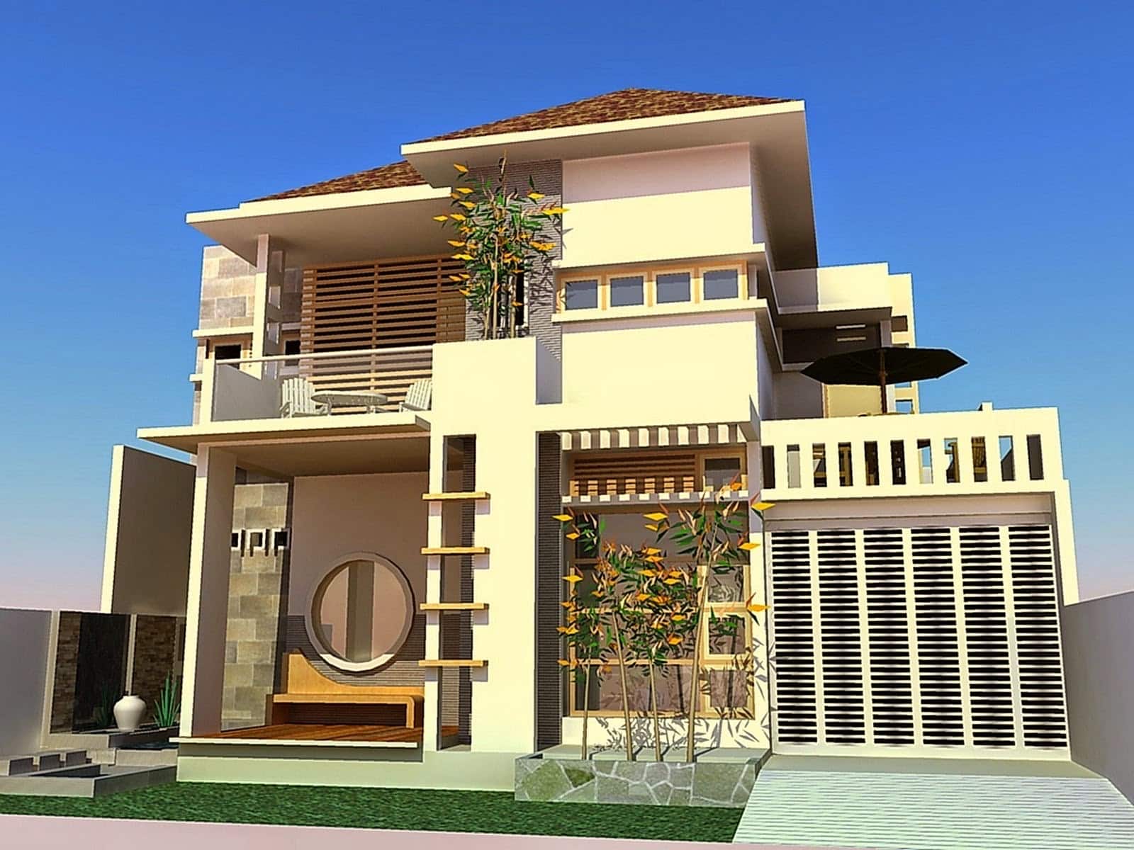 Contoh Desain Rumah Dua Lantai Cantik Modern - Thegorbalsla