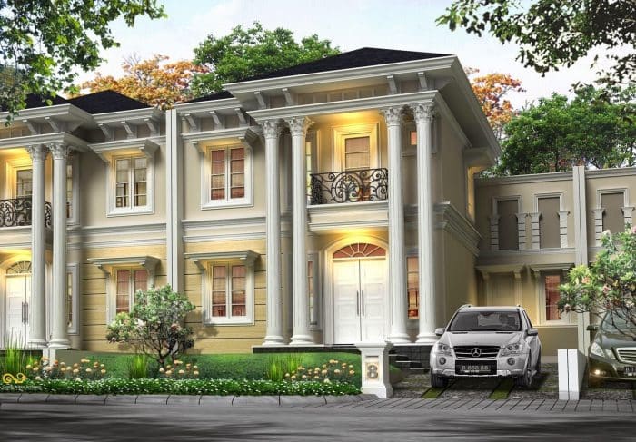 45 Contoh Desain Rumah Gaya Eropa Klasik Termewah