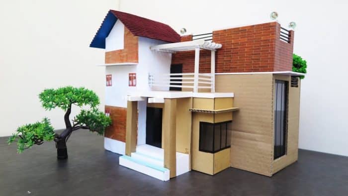 45 Contoh Desain Rumah dari  Kardus  yang Bisa dibuat dirumah