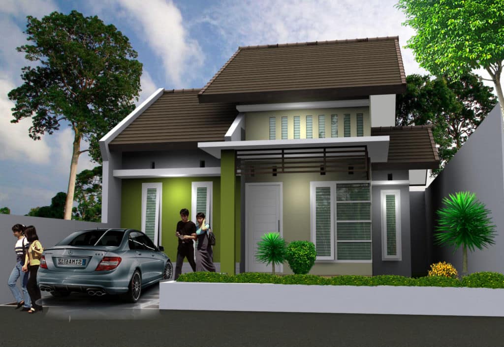 Modern house garasi samping  tertutup Thegorbalsla