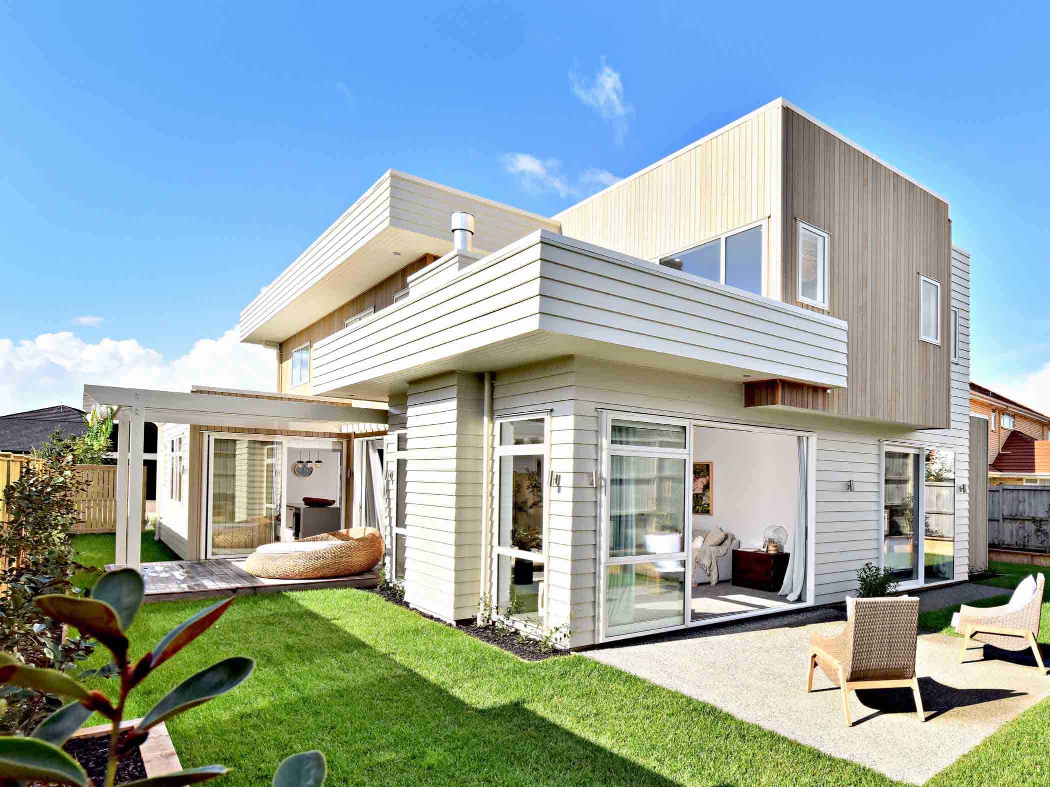 Rumah Modern Bertingkat Huruf L Thegorbalsla