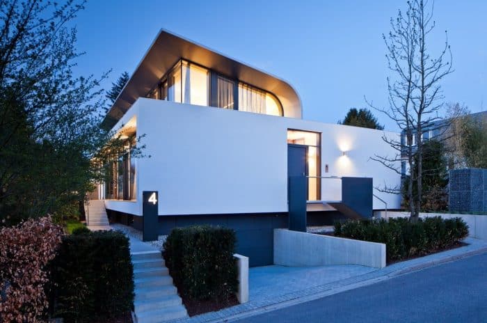 Rumah bergaya modern dengan bed room berbentuk kubah