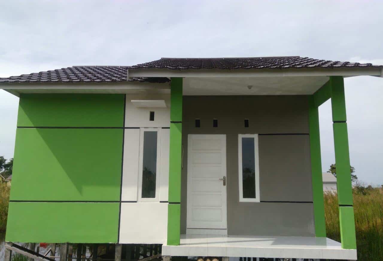 desain rumah  hijau abu  abu  Thegorbalsla