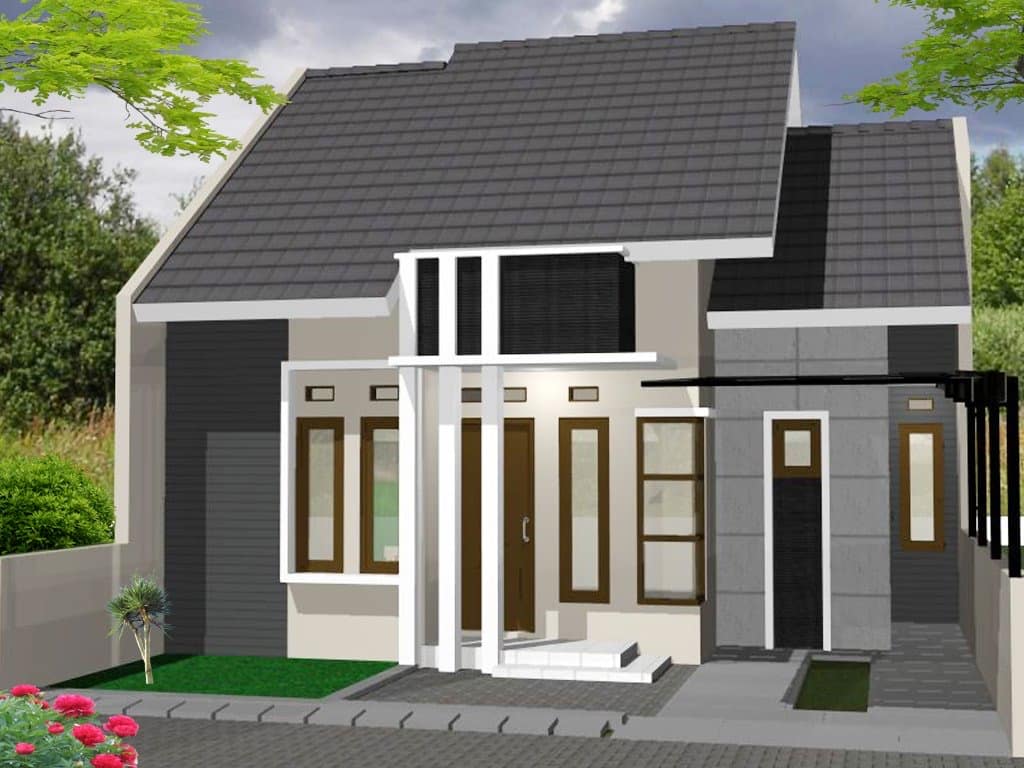  Contoh  desain rumah  bertype 45 dengan atap  layer 