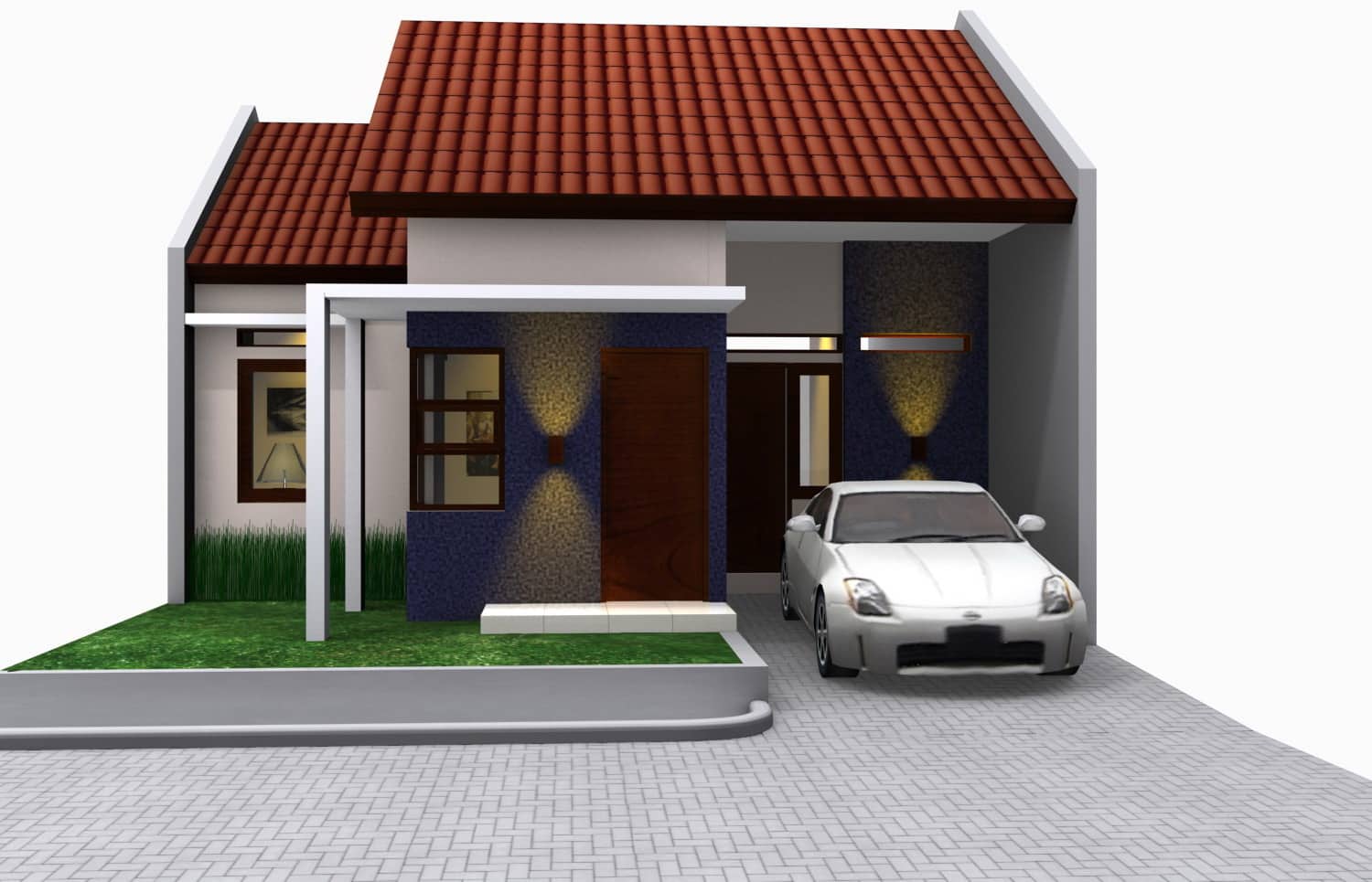 Contoh desain rumah dengan garasi terbuka - Thegorbalsla