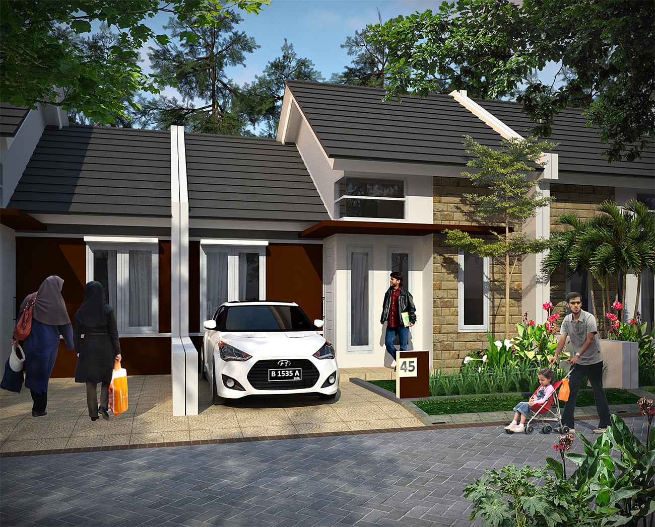 Contoh desain rumah menyambung Thegorbalsla