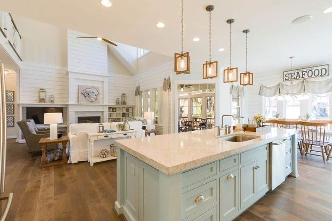 Desain Dapur Putih Luas yang Terang - Thegorbalsla