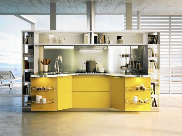 Desain dapur simpel yellow