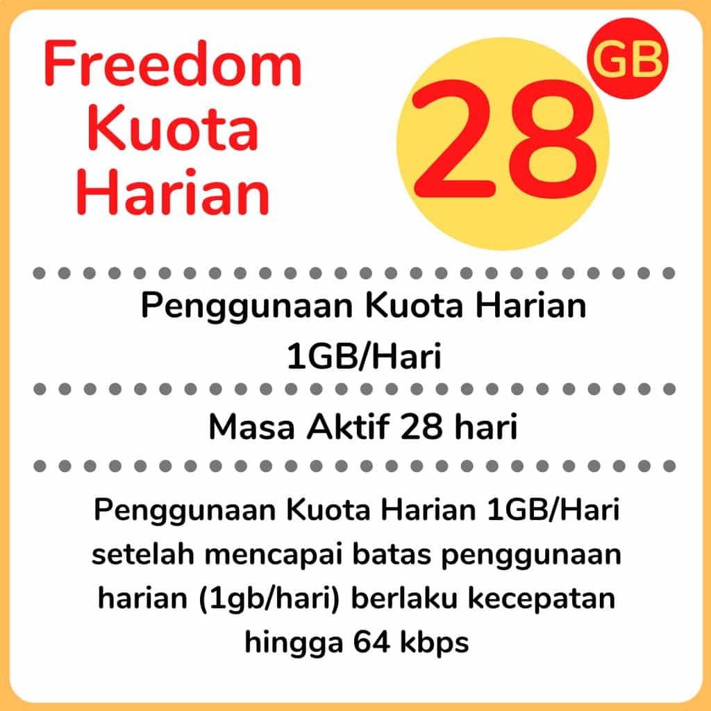 2. Paket Freedom Kuota Harian