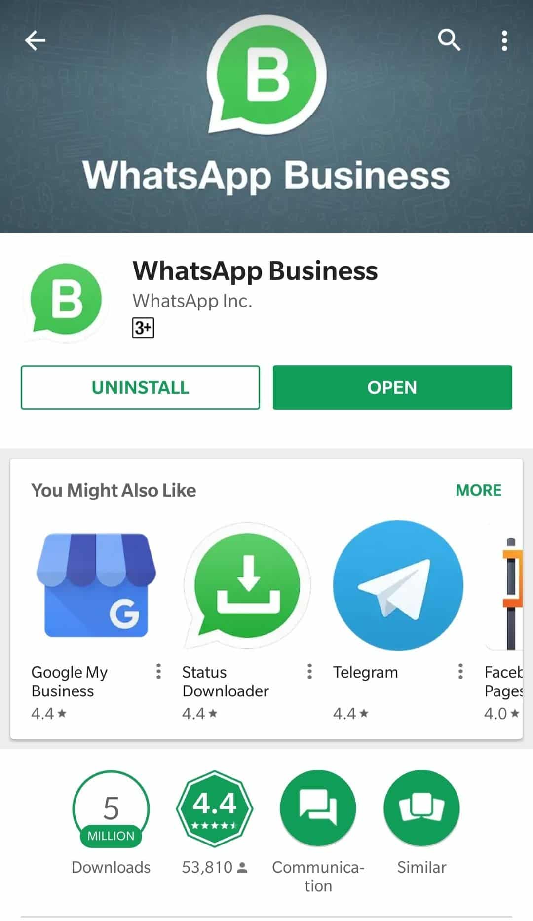 Silahkan unduh terlebih dahulu WA bisnis. Untuk mendapatkannya, silahkan tulis “Whatsapp Business” di kolom pencarian App Store atau Play Store